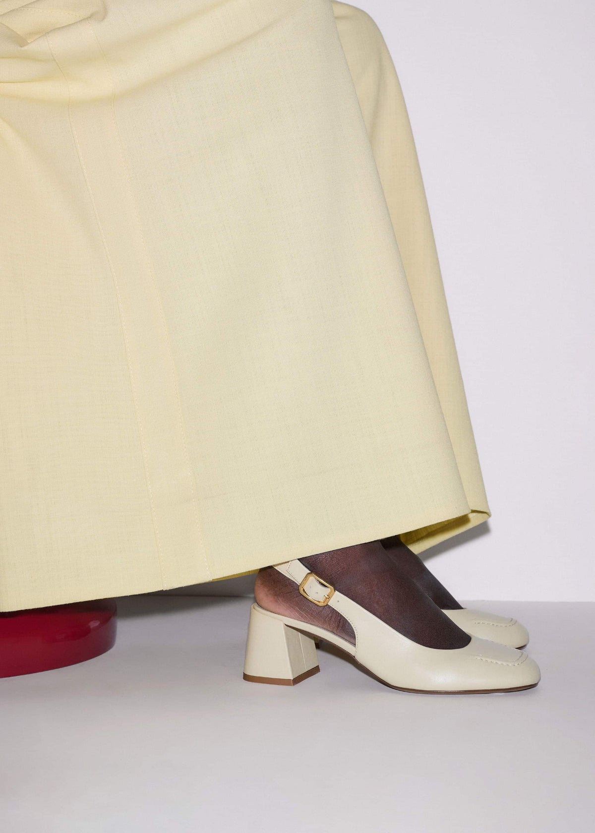 Cream Occasion Slingback Heel | ME+EM
