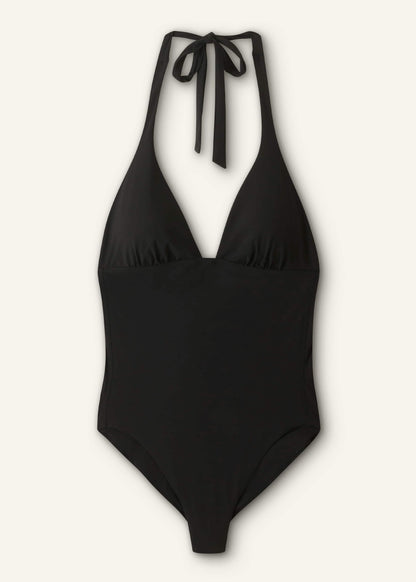 Black Adjustable Halterneck Swimsuit | ME+EM