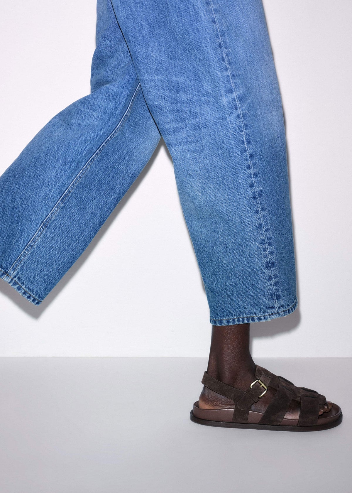 Dark Brown Open Toe Fisherman Sandal | ME+EM