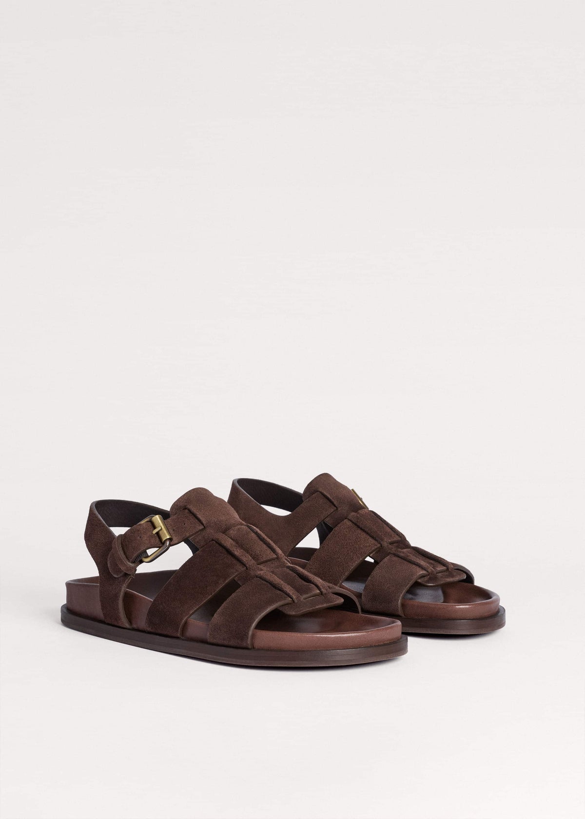 Dark Brown Open Toe Fisherman Sandal | ME+EM