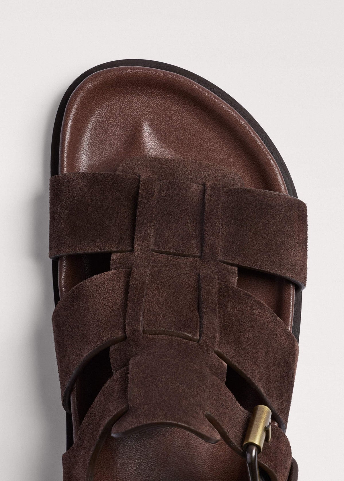 Dark Brown Open Toe Fisherman Sandal | ME+EM