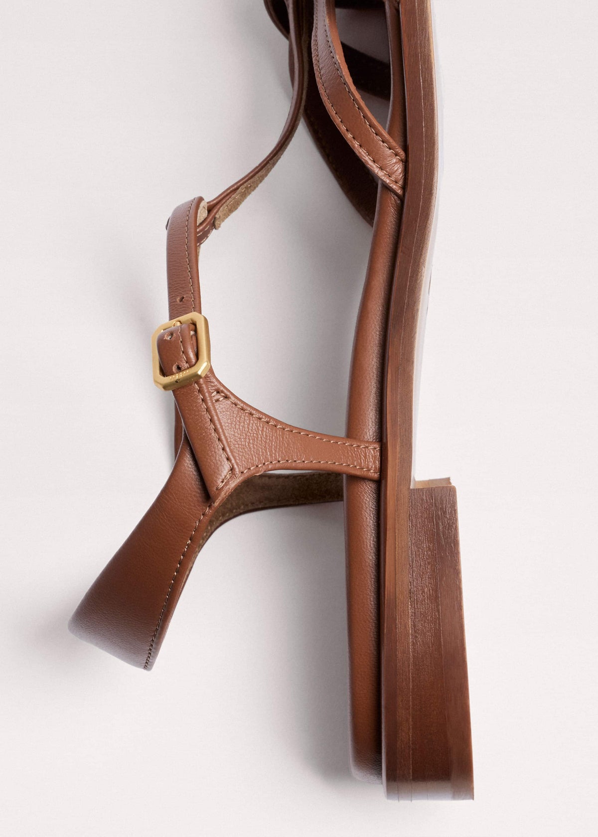 Brown Caged T-Bar Sandal | ME+EM