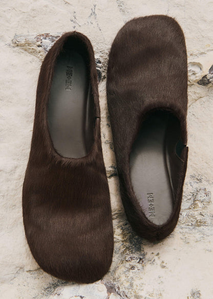 Brown Asymmetric Slipper | ME+EM