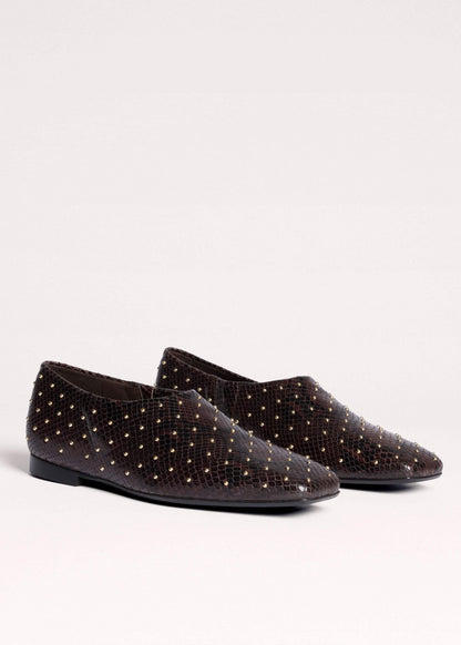 Brown Square Toe Slipper | ME+EM