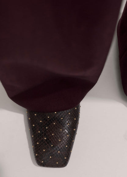 Brown Square Toe Slipper | ME+EM