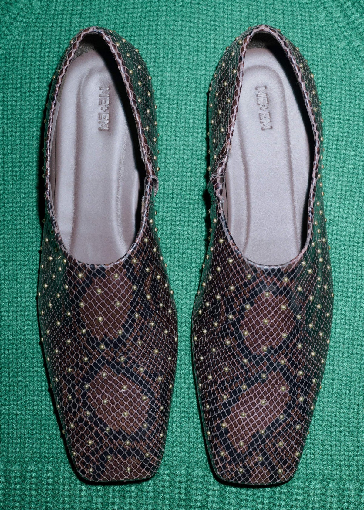 Brown Square Toe Slipper | ME+EM