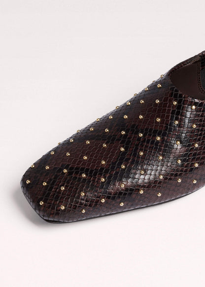 Brown Square Toe Slipper | ME+EM