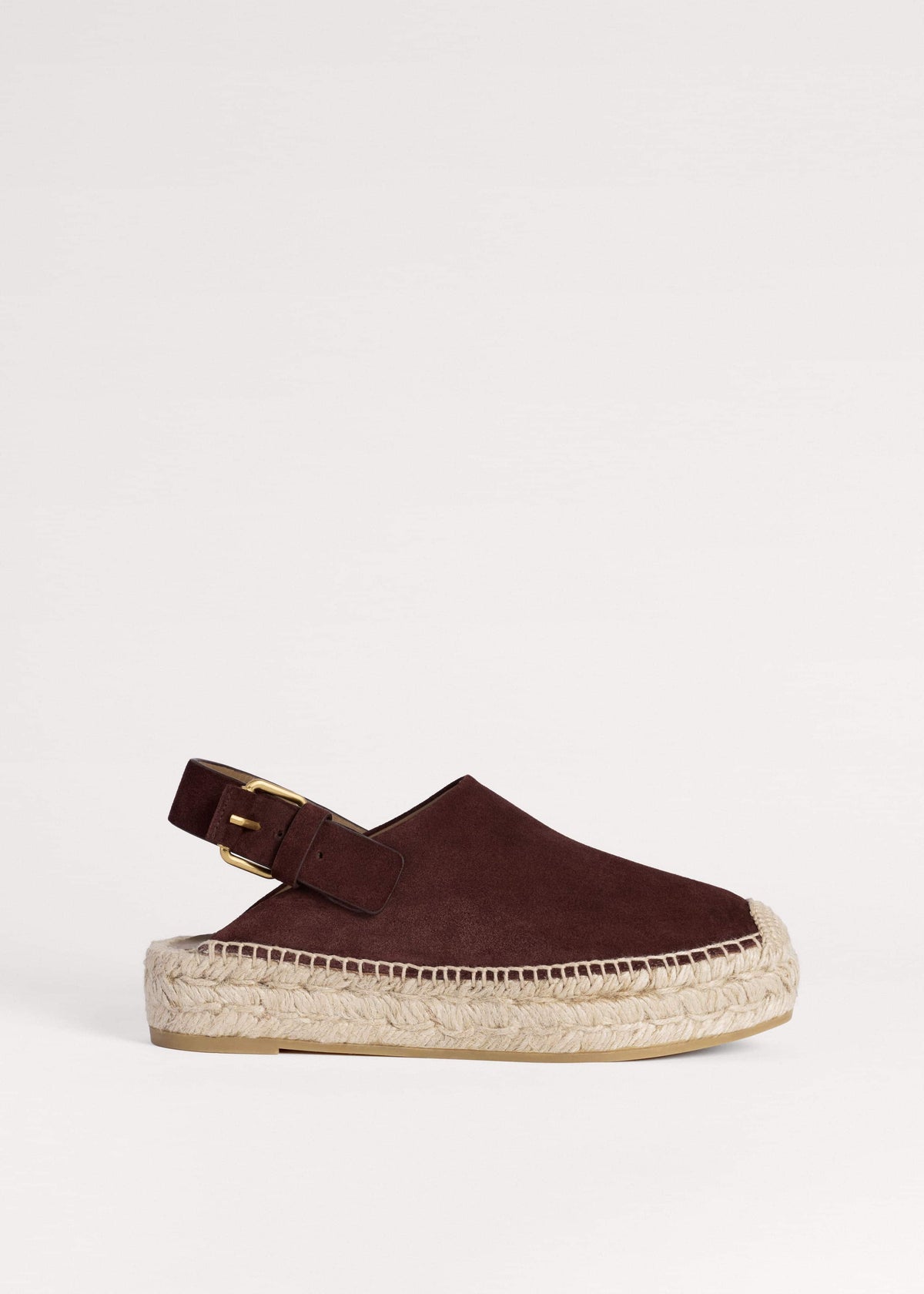 Dark Cinnamon Suede Slingback Espadrille | ME+EM