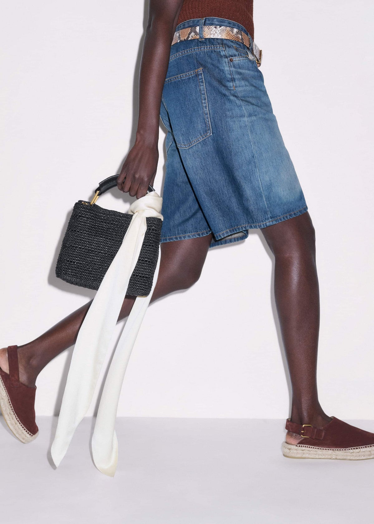 Dark Cinnamon Suede Slingback Espadrille | ME+EM