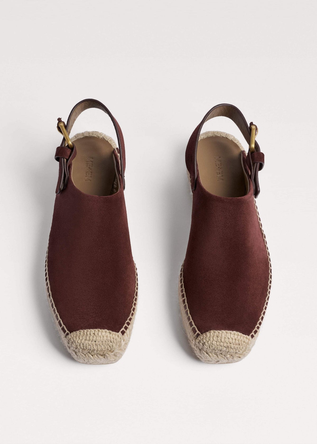 Dark Cinnamon Suede Slingback Espadrille | ME+EM