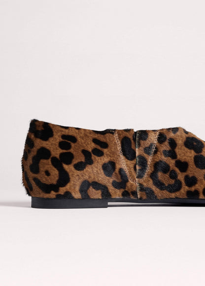 Dark Brown Leopard Print Asymmetric Slipper | ME+EM