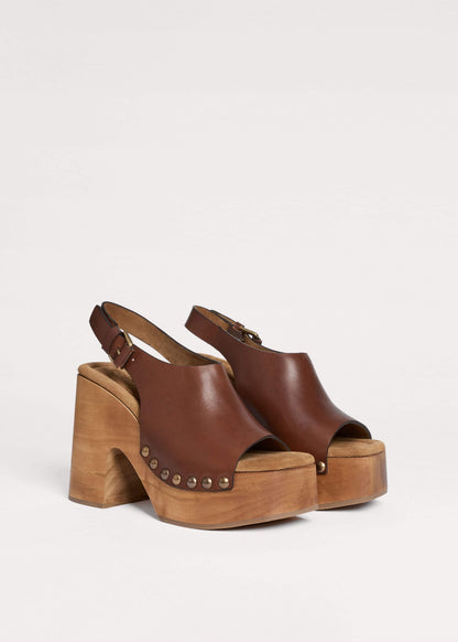 Dark Brown High Front Clog | ME+EM