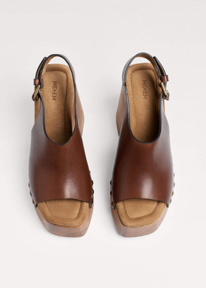 Dark Brown High Front Clog | ME+EM