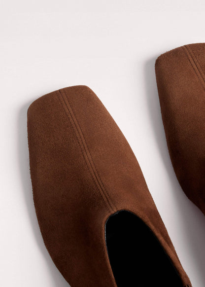 Brown High Front Block Heel | ME+EM