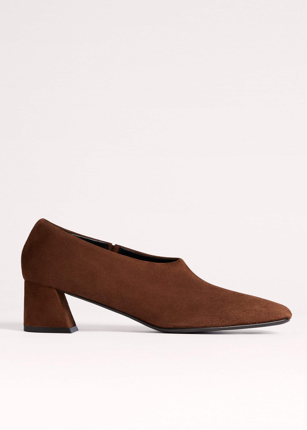 Brown High Front Block Heel | ME+EM