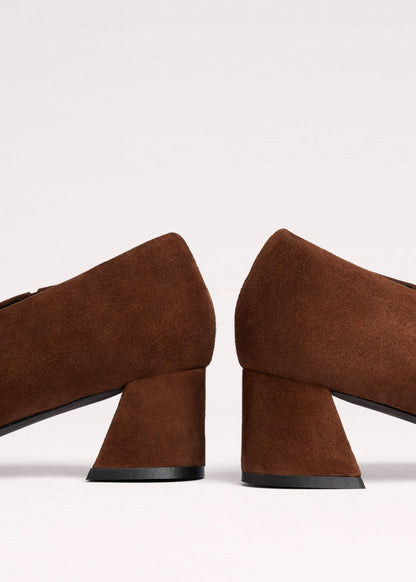 Brown High Front Block Heel | ME+EM