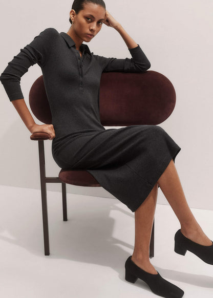 Black High Front Block Heel | ME+EM
