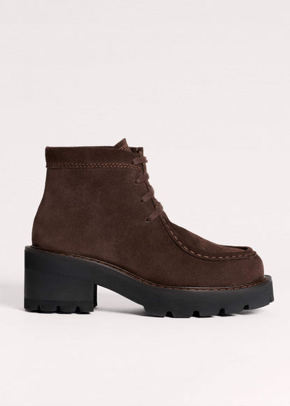 Brown Chunky Lace Up Ankle Boot | ME+EM