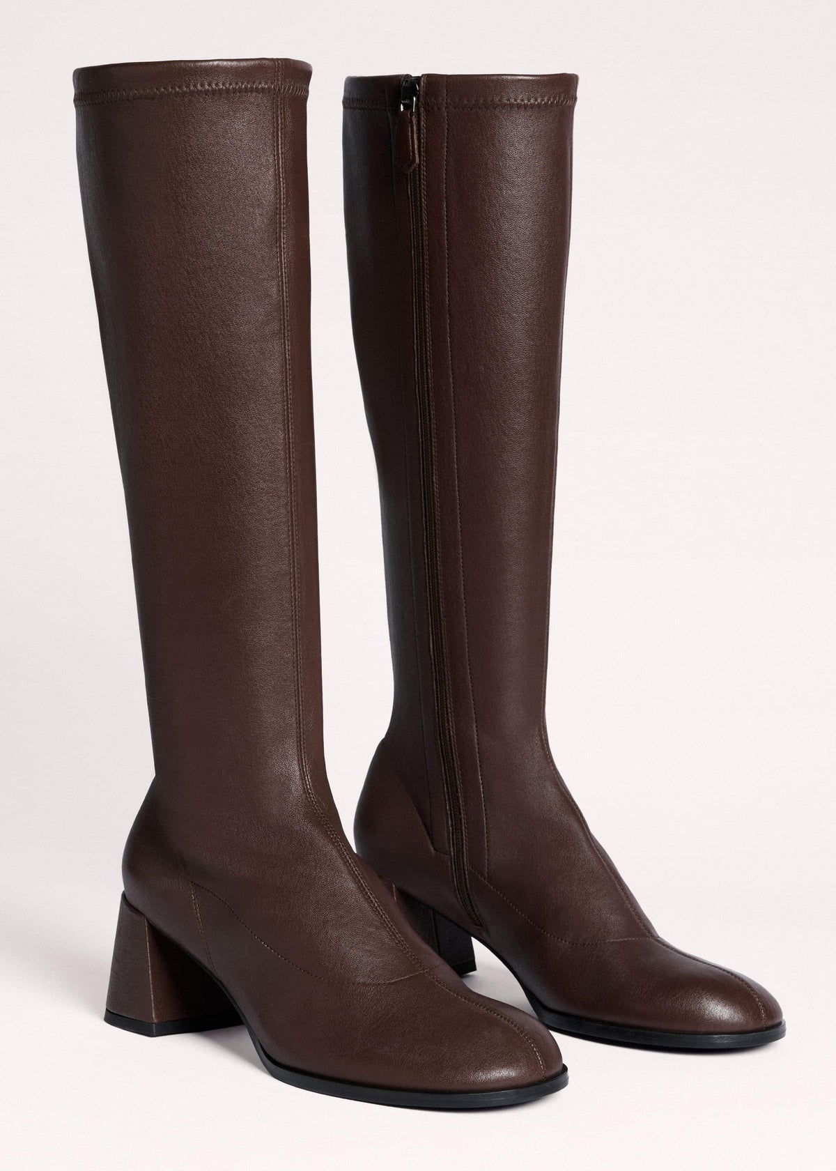 Brown Knee-High Stretch Boot | ME+EM