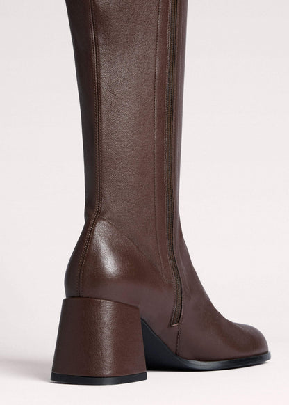 Brown Knee-High Stretch Boot | ME+EM