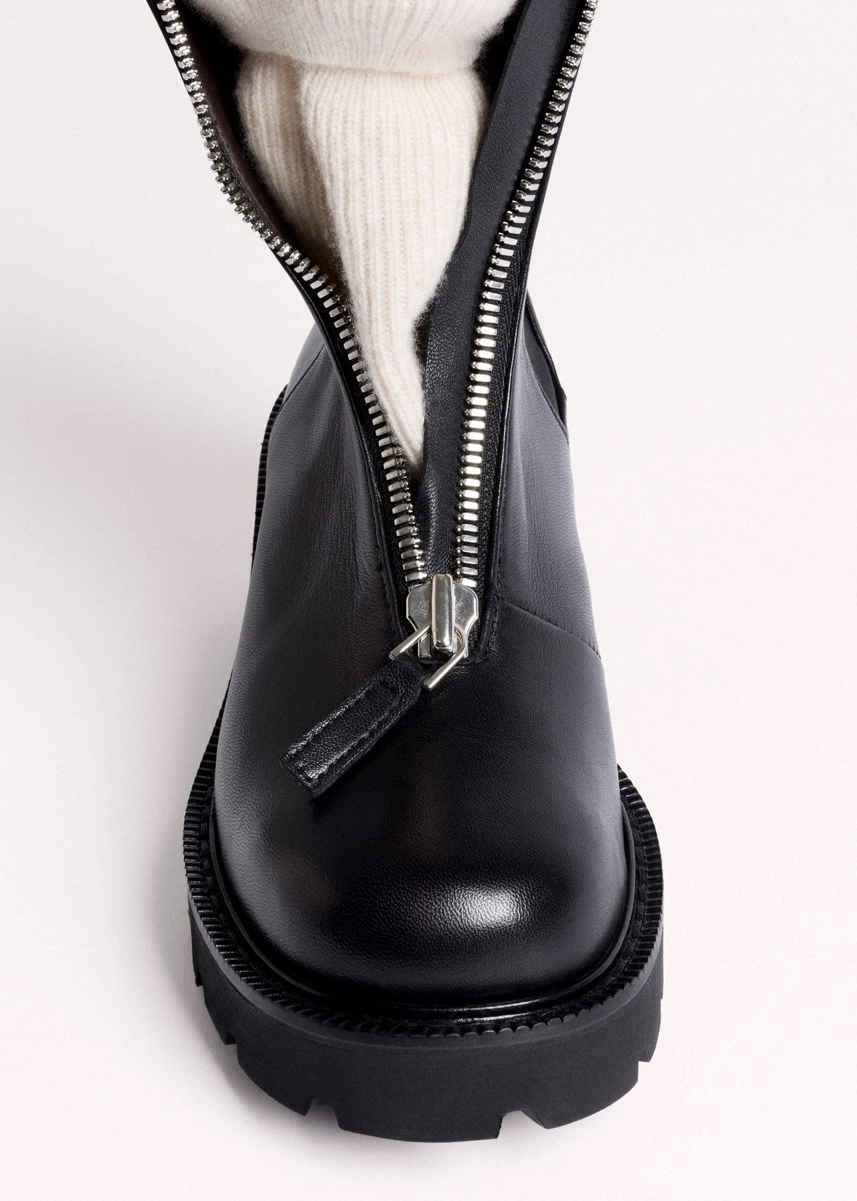 Black Zip Front Boot | ME+EM