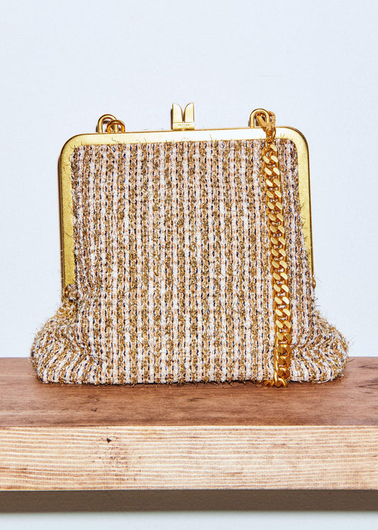 Gold Tweed AM-PM Crossbody Bag | ME+EM