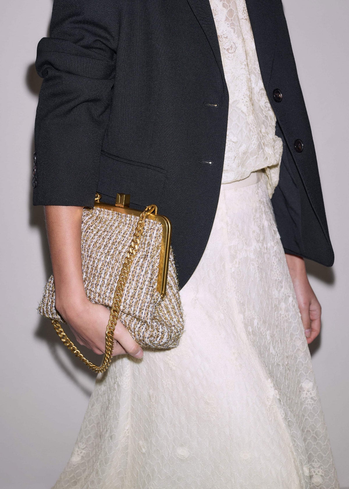 Gold Tweed AM-PM Crossbody Bag | ME+EM