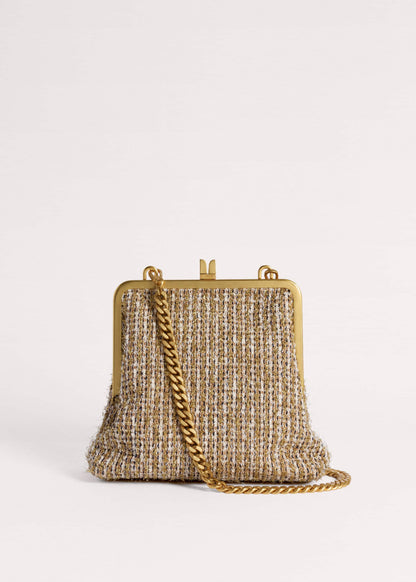 Gold Tweed AM-PM Crossbody Bag | ME+EM