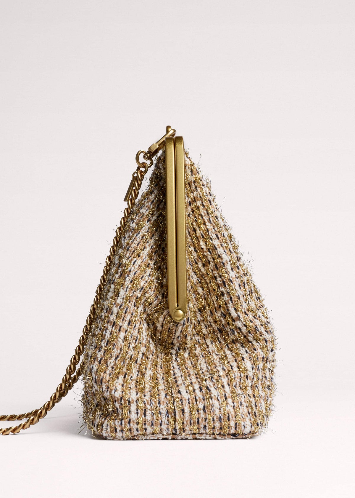 Gold Tweed AM-PM Crossbody Bag | ME+EM