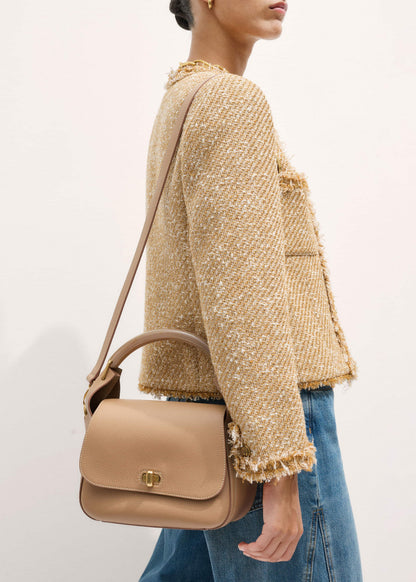 Light Brown Resin Handle Crossbody Bag | ME+EM