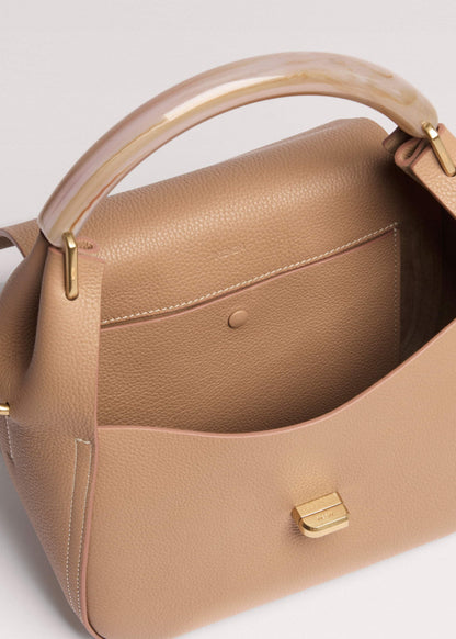 Light Brown Resin Handle Crossbody Bag | ME+EM