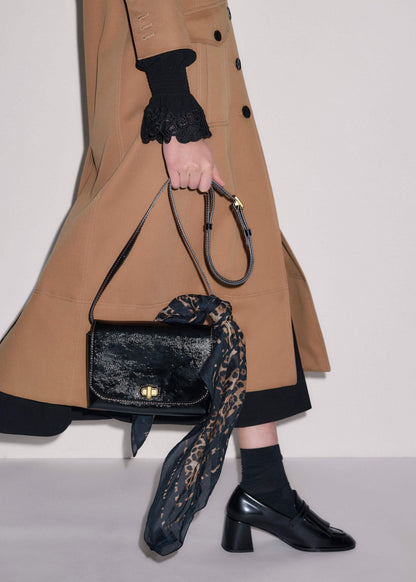 Black Leather Clutch + Crossbody Bag | ME+EM