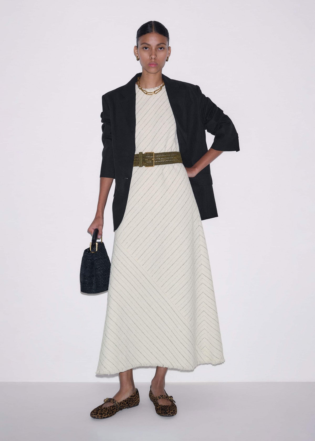Olive Green Raffia Wide Summer Belt | ME+EM