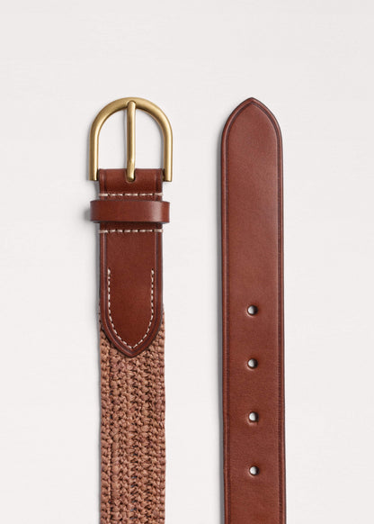 Pink Raffia Summer Belt | ME+EM