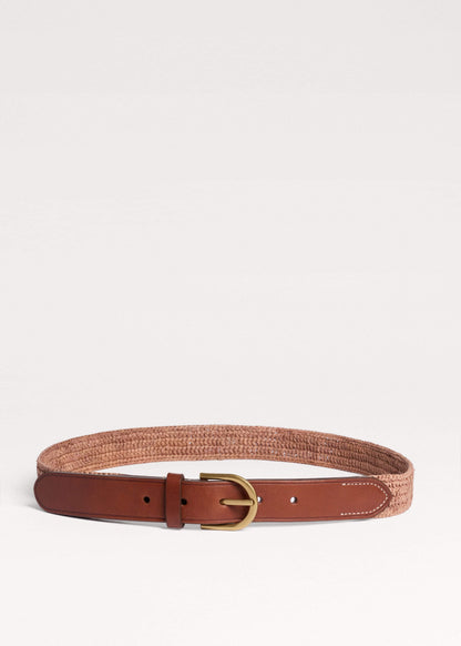 Pink Raffia Summer Belt | ME+EM