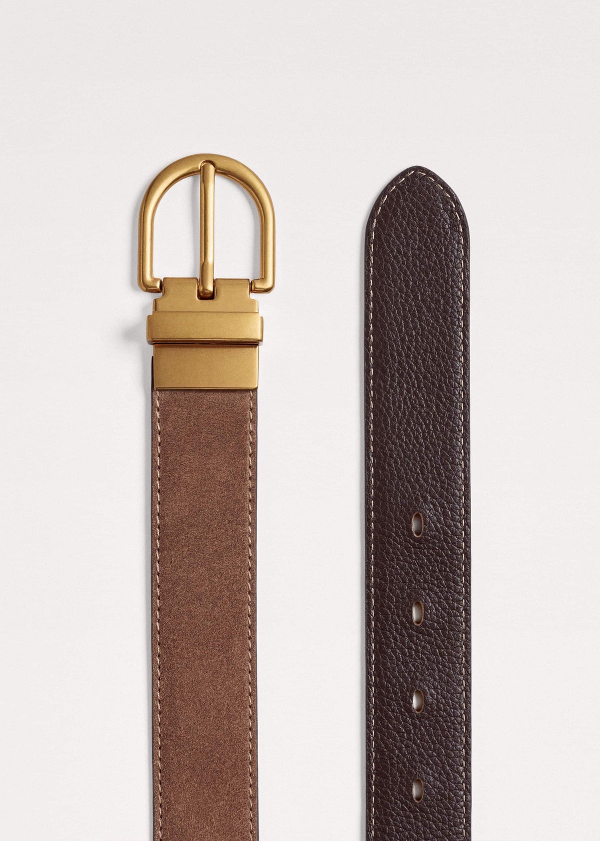 Brown Classic Round Reversible Belt | ME+EM
