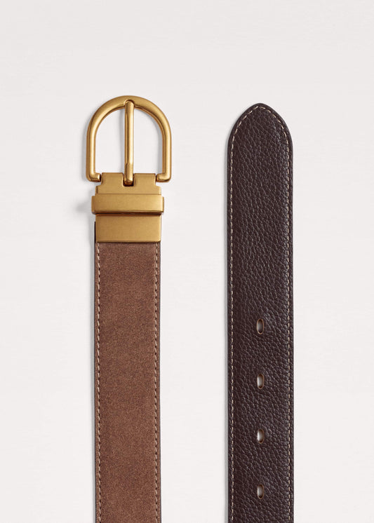 Brown Classic Round Reversible Belt | ME+EM