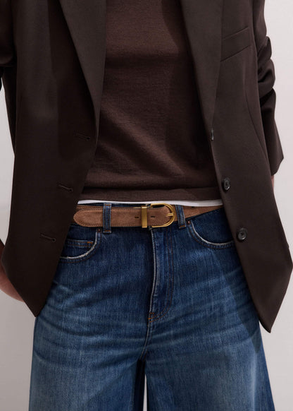 Brown Classic Round Reversible Belt | ME+EM