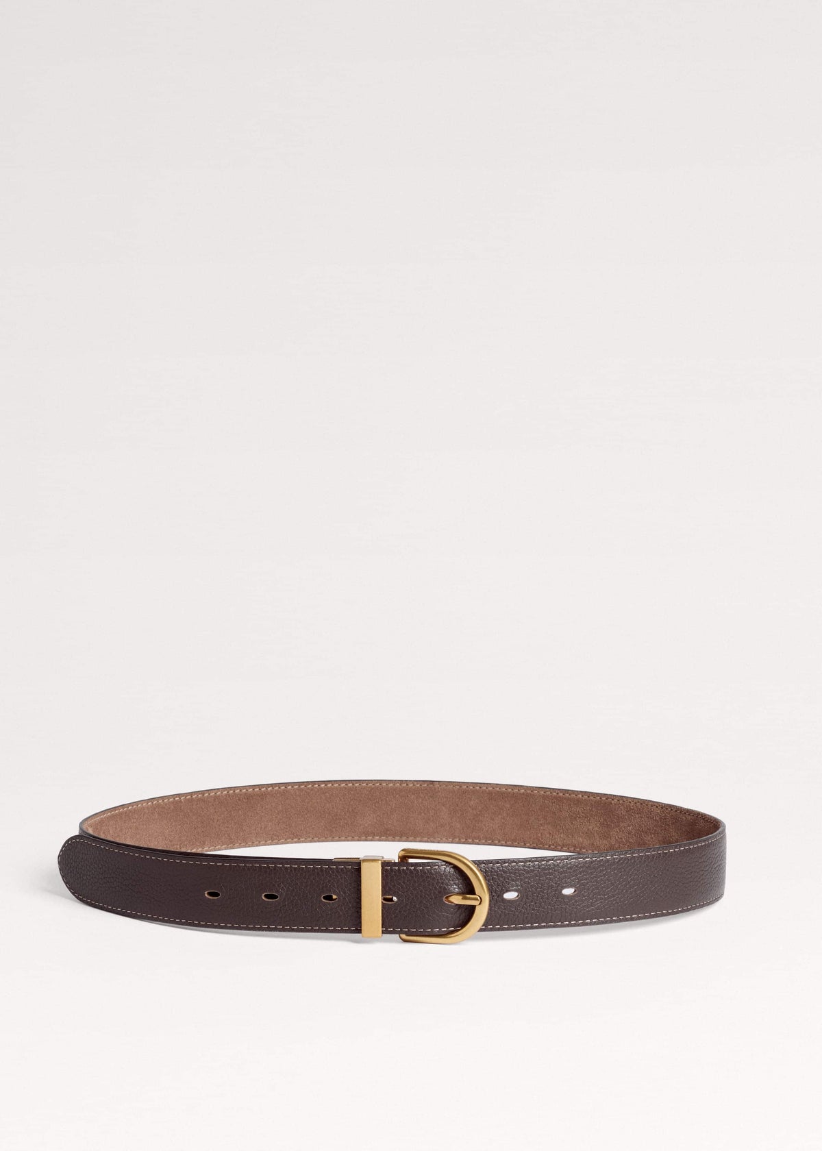 Brown Classic Round Reversible Belt | ME+EM