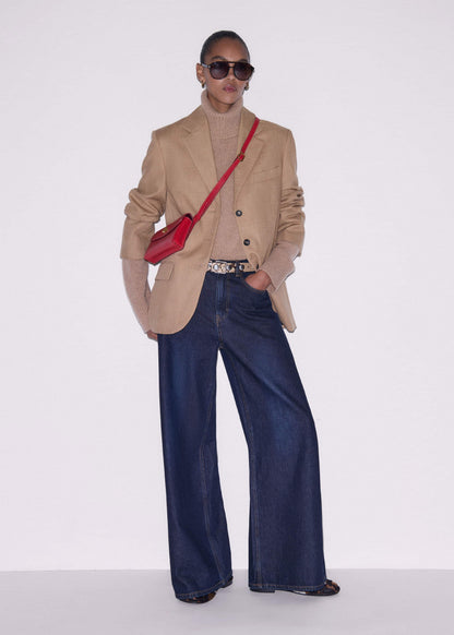 Brown Snake Embossed Metal Stud Belt | ME+EM