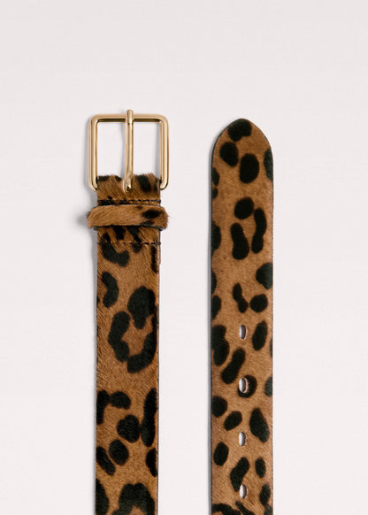 Brown Leopard Print Classic Belt | ME+EM