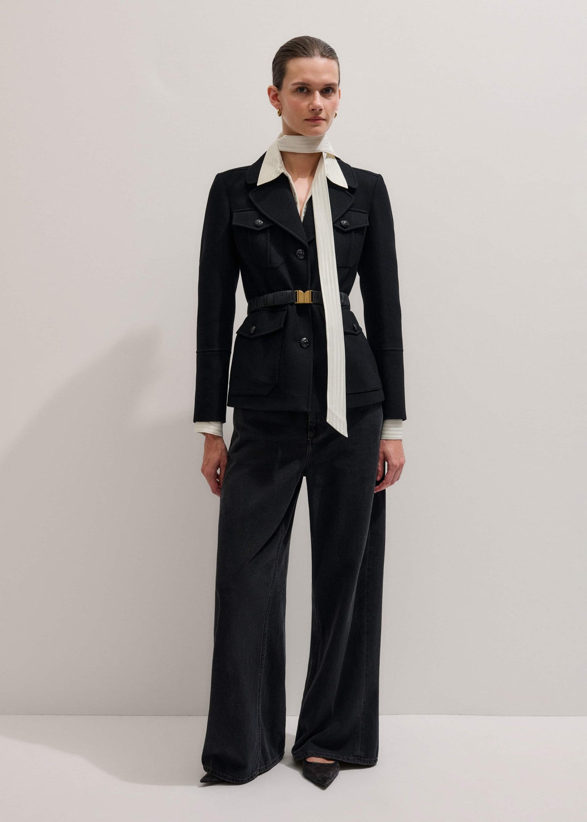 Black Elasticated Belt | ME+EM