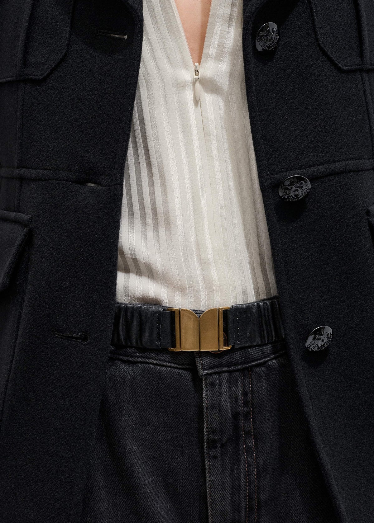 Black Elasticated Belt | ME+EM