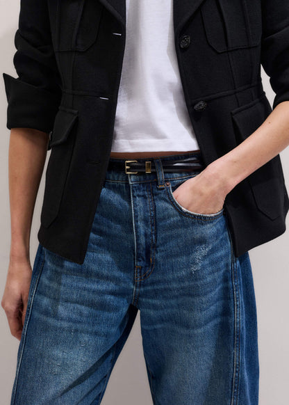 Black Skinny Belt | ME+EM