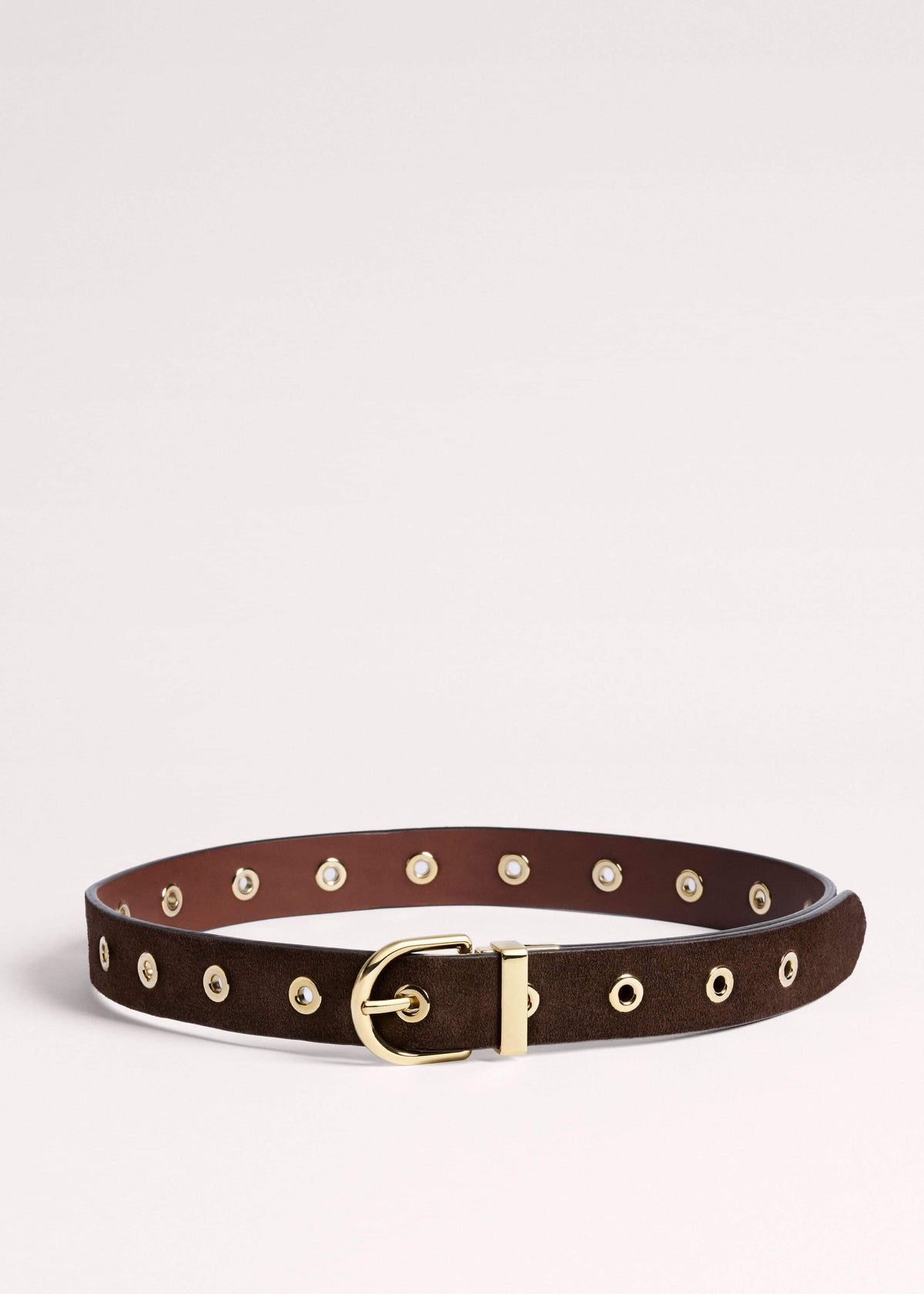 Brown Eyelet Reversible Belt | ME+EM