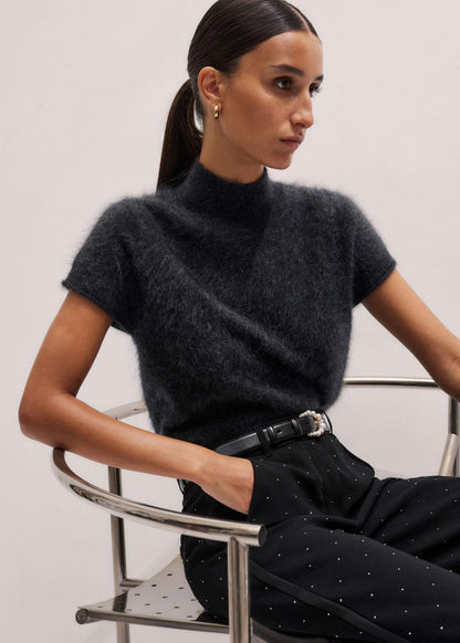 Black Faux Pearl Buckle Belt | ME+EM