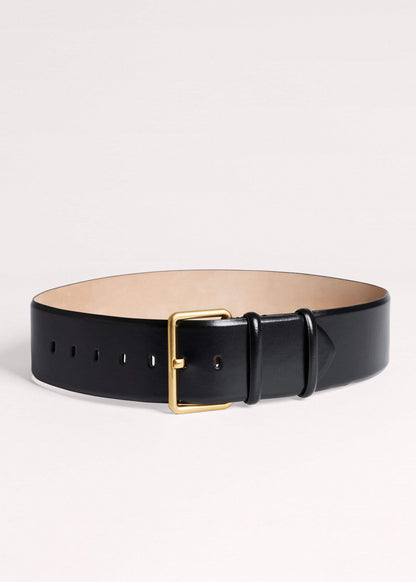 Black Extra Wide Waisted Belt | ME+EM