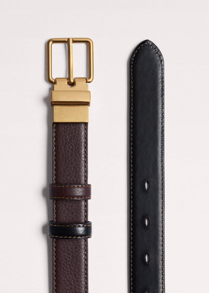 Red Leather Reversible Belt | ME+EM