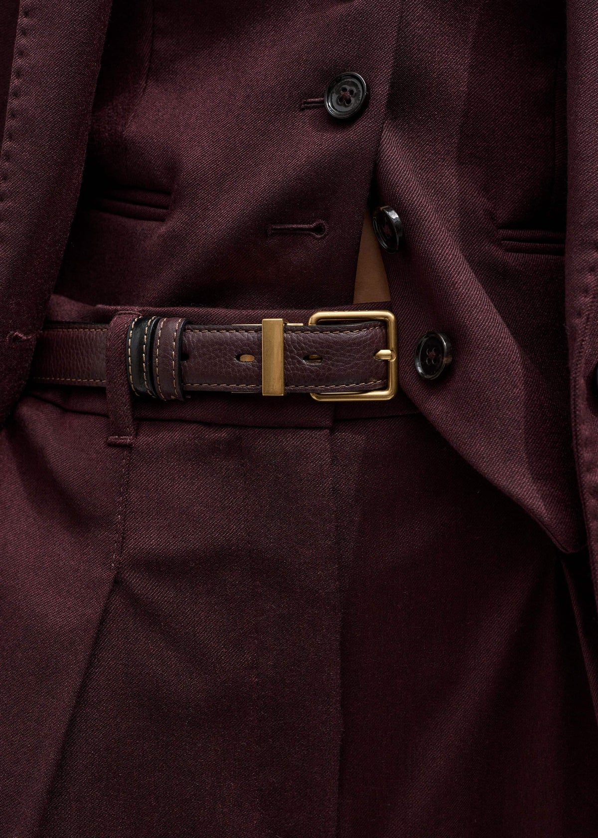 Red Leather Reversible Belt | ME+EM
