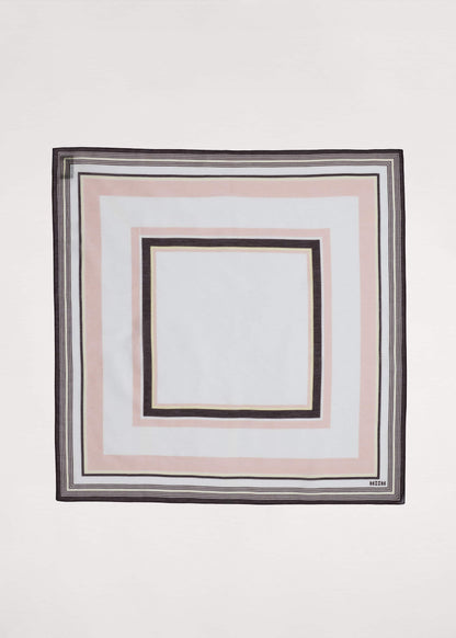 Pink Multi Stripe Border Scarf | ME+EM